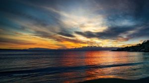 Sunset Sea Clouds Horizon Sky  - kienvirak / Pixabay